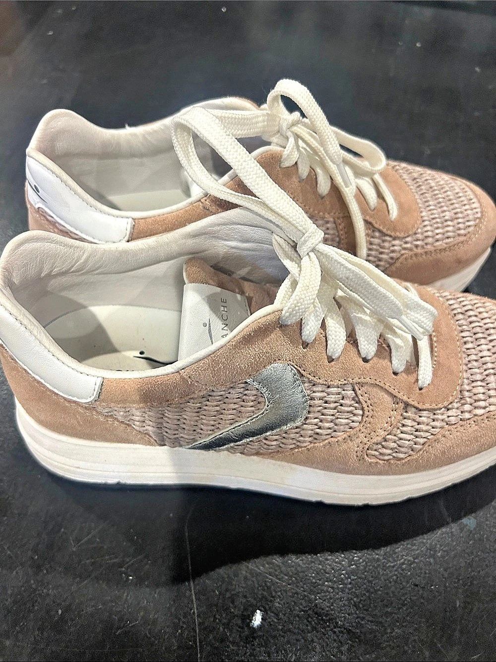 Voile Blanche Merry mesh Pink & White Sneakers